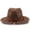 Coffee, variant on Stylish Unisex Panama Straw Hat with Wide Brim and Adjustable Belt for Outdoor Beach and Casual Wear