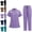 Light Purple, variant on Scrubs for Women Set-Zipper Collar Top & Drawstring Straight Pants Scrubs Set with Pockets Medical Nursing Uniforms