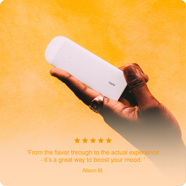 ripple⁺ Passion Fruit 0% Nicotine Diffuser, Schisandra & Limeflower Extracts, 1,000 Puffs