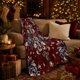 thumbnail image 3 of Halloween Damask, Festive Pet Portrait Pattern, Warm Flannel Blanket for Living Room and Bedroom with Detailed Artwork, Cat Lovers Halloween Gift, Pet Lover Home Decor, 3 of 9