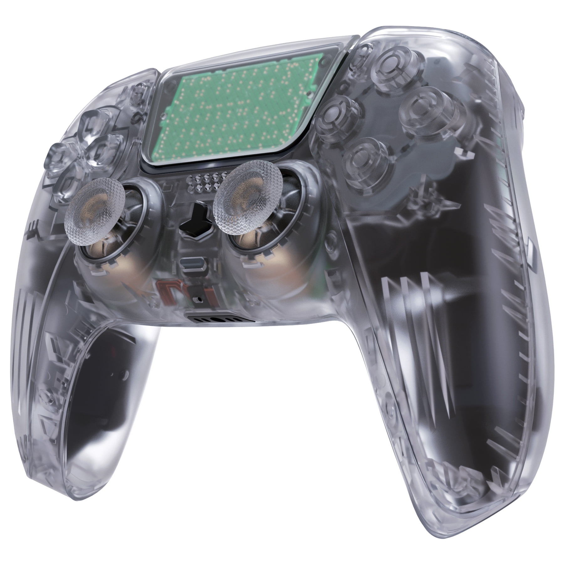 eXtremeRate Clear Replacement Full Set Housing Shell w/Buttons Touchpad Cover for ps5 Controller