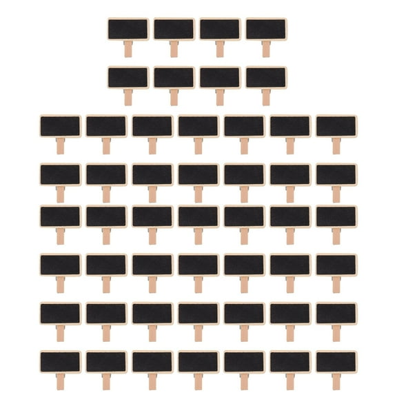 Necvior Set of 50 Strong Grip Mini Chalkboard Clips for Securely Holding Cards and Notes