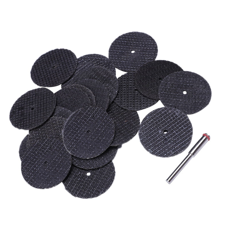 25 PCS Metal Cutting Sanding Discs Dremel Grinder Rotary Tool Mandrel Accessory 