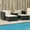 Black, variant on vidaXL Patio Sofa Set with Cushions Balcony Garden 5 Piece Poly Rattan Acacia