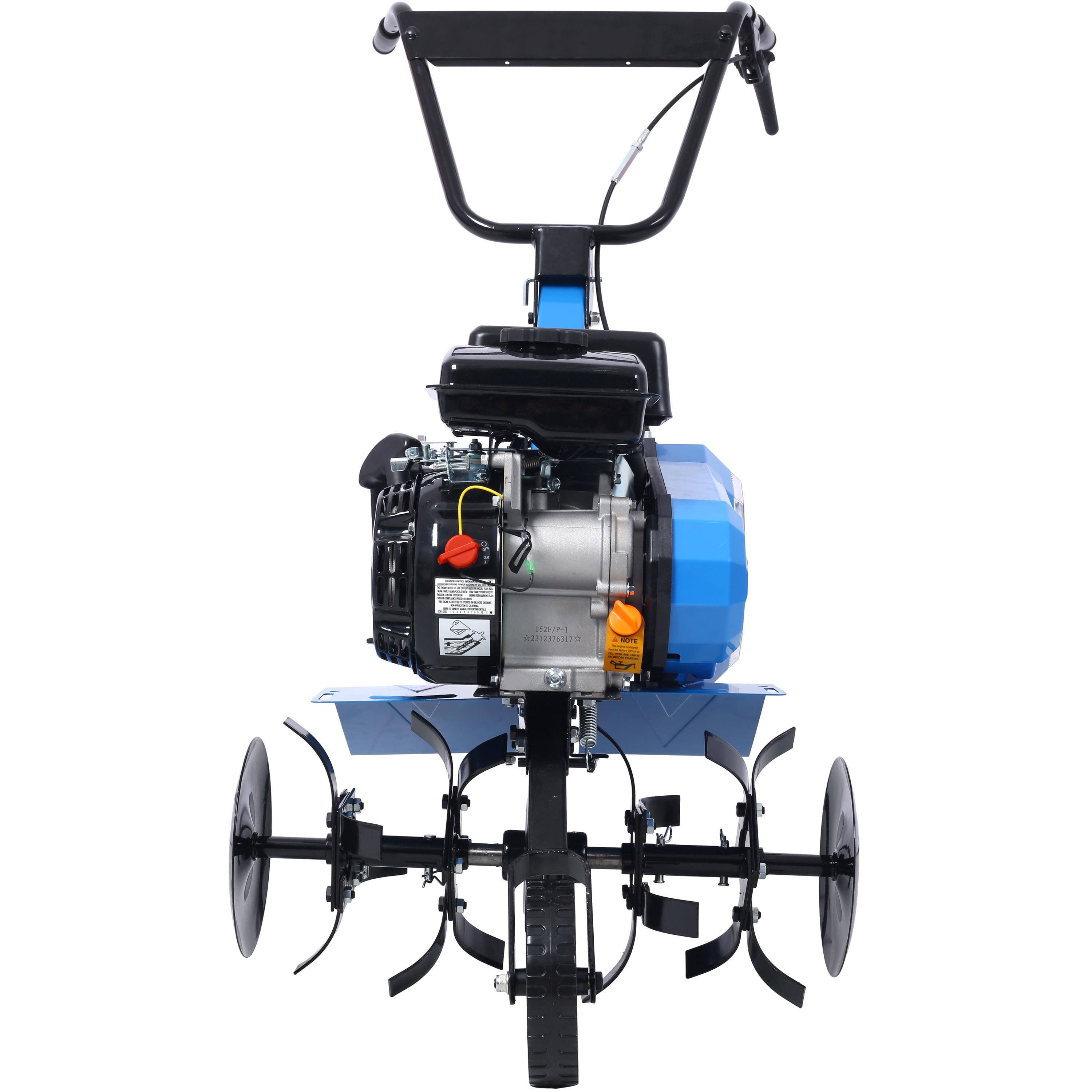 Seizeen Gas Powered Garden Tiller & Cultivator, 78.5cc 4-Stroke Front Tine Rototiller with 18" Tilling Width, Adjustable Depth, Transport Wheels, Heavy Duty Soil Cultivator for Lawn, Yard, Garden Bed