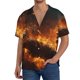 thumbnail image 1 of Fotbe Cool Fire Man Camisa Estampada de Manga Corta para Hombre, Casual de Verano, Estilo Playero, Sin Arrugas-Large, 1 of 5