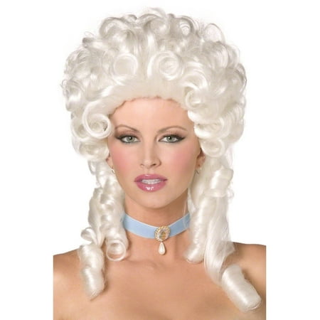 BAROQUE WIG white marie antoinette curls womens victorian blonde costume (Best Wigs For White Women)