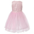 thumbnail image 2 of Richie House Girls' Sleeveless Dress with Sequin Embroidery RH1515, 2 of 2