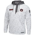 thumbnail image 2 of Men's Colosseum Arctic Camo Auburn Tigers OHT Military Appreciation Quarter-Zip Hoodie, 2 of 4