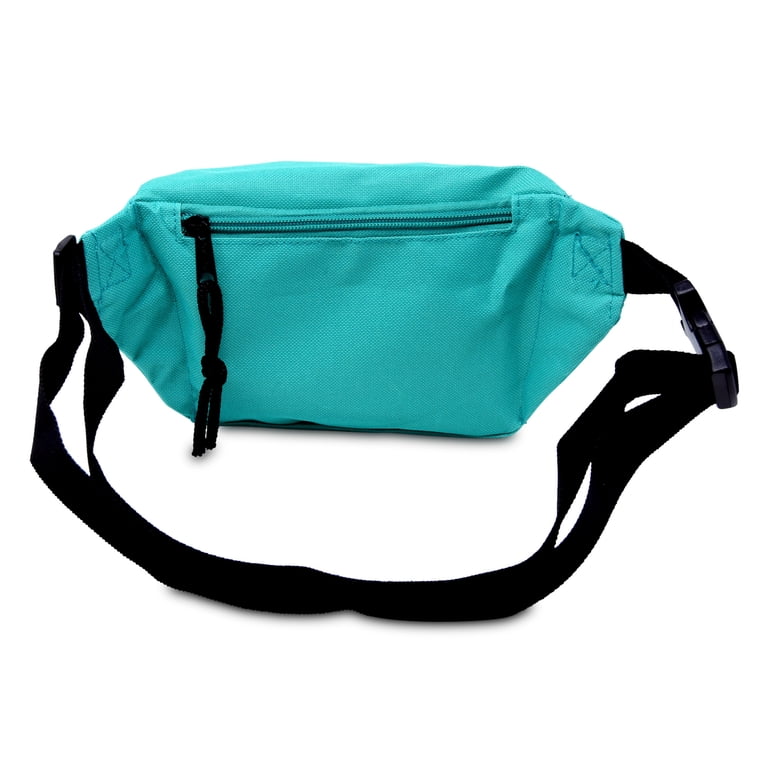 DALIX Women's 3-Pocket Fanny Pack Waist Belt, Blue photo 4
