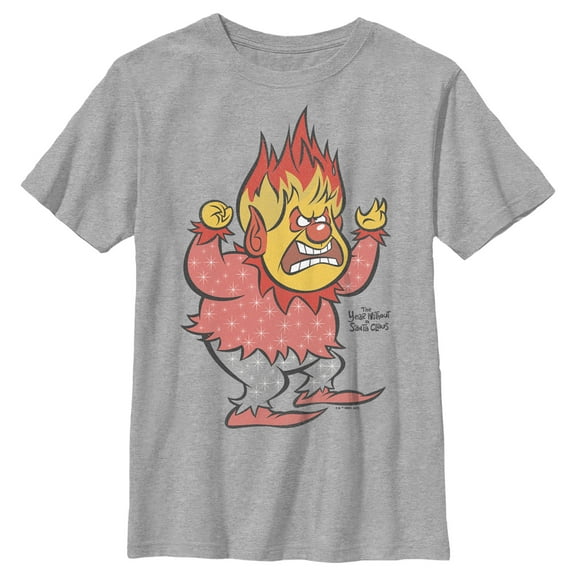 Boy's The Year Without a Santa Claus Vintage Heat Graphic Tee Athletic Heather X Large