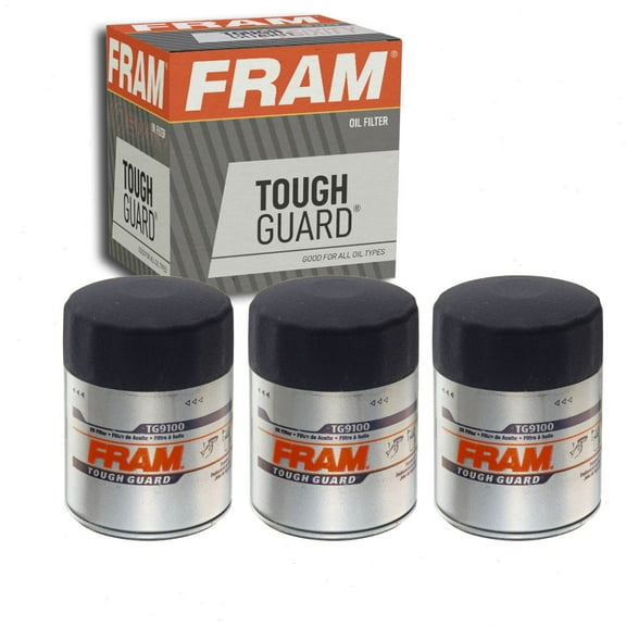 3 pc FRAM TG9100 Tough Guard Engine Oil Filters for 50-2689T91 9710-0275 F101 JD-7-01 P-2627 PF352 UR-14 Oil Change Lubricant Filters