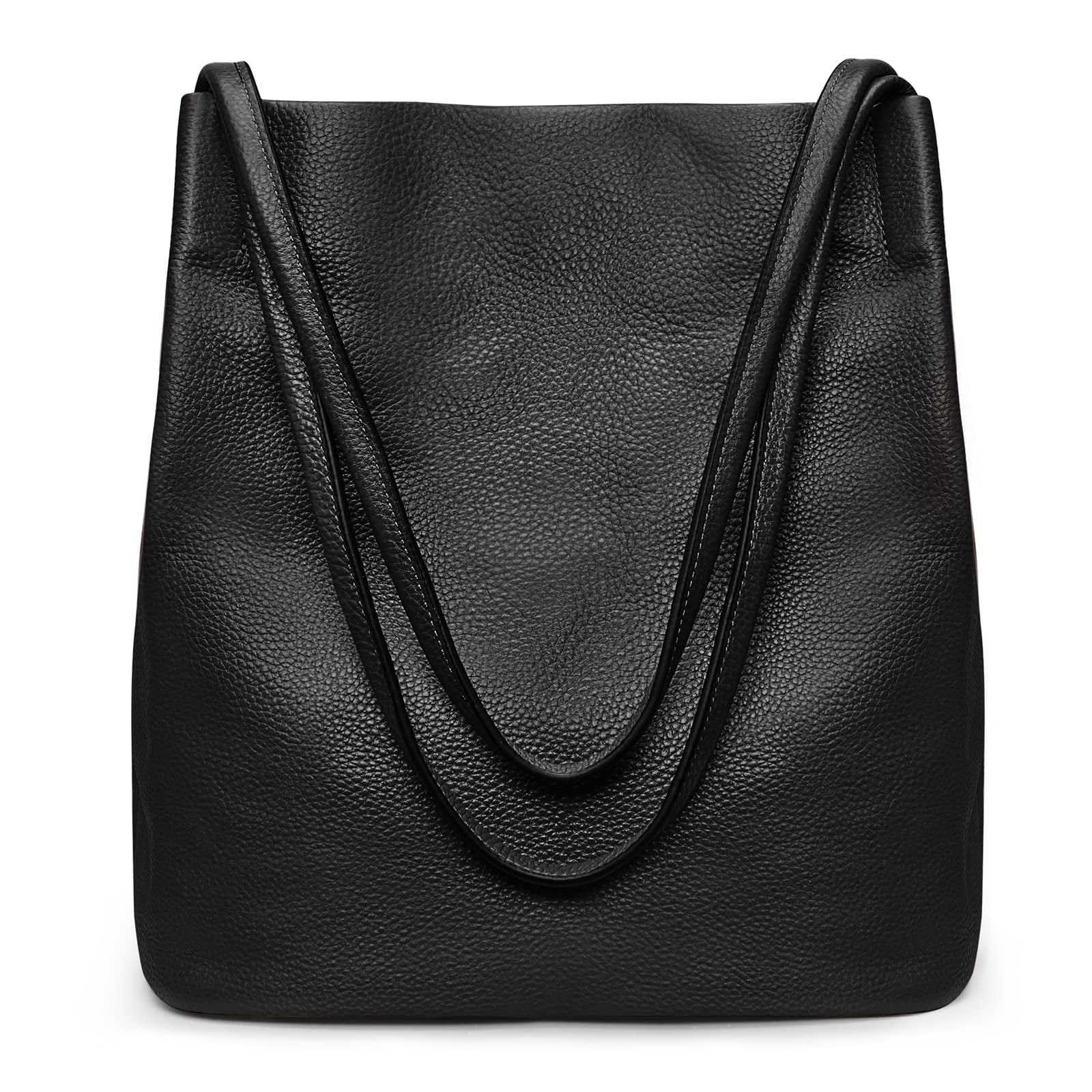 Kattee Women Soft Genuine Leather Totes Shoulder Bag Purses and Handbags with Top Magnetic Snap Closure