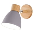 thumbnail image 1 of Lámpara de pared moderna E27 Lámpara de noche de madera para sa de estar Restaurante Cocina Gris Zulema Aplique de pared industriales, 1 of 8