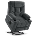 thumbnail image 4 of MCombo Small Power Lift Recliner Chair with Extended Footrest for 4'6"-5'2" Elderly People, Fabric, Dark Grey, 4 of 8
