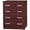 Mahogany, variant on Better Home Products 5 Drawer Wooden Dresser Contemporary Black