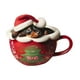 thumbnail image 2 of Mom's Best Adorno navideño de perro salchicha, cachorro navideño en tazas, adorno colgante para árbol de Navidad, espejo retrovisor de coche, adorno de perro dormilón, colección navideña, 2 of 2