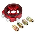 thumbnail image 2 of Aluminum Alloy Universal Oil Filter Temperature Cooler Gauge Sandwich Plate Adapter Kit, 2 of 8