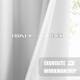 thumbnail image 5 of White Full Blackout Window Curtains for Bedroom Noise Reducing Room Darkening Thermal Insulated Drapes Heavy Linen Texture 8 Grommets Top for Living Room with White Liner, 52" x 54", 2 Panels, 5 of 10