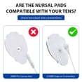 thumbnail image 2 of Almohadillas de repuesto para unidad TENS/EMS NURSAL (paquete de 20) de 3,5 mm para electroterapia. Almohadillas autoadhesivas reutilizables. Compatibles con Belifu, AVCOO, Neocarbon y MEDVICE TENS. C, 2 of 5