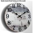 thumbnail image 2 of Wall Clock Beach Theme Blue Battery Operated Silent (10in Grey), 2 of 5