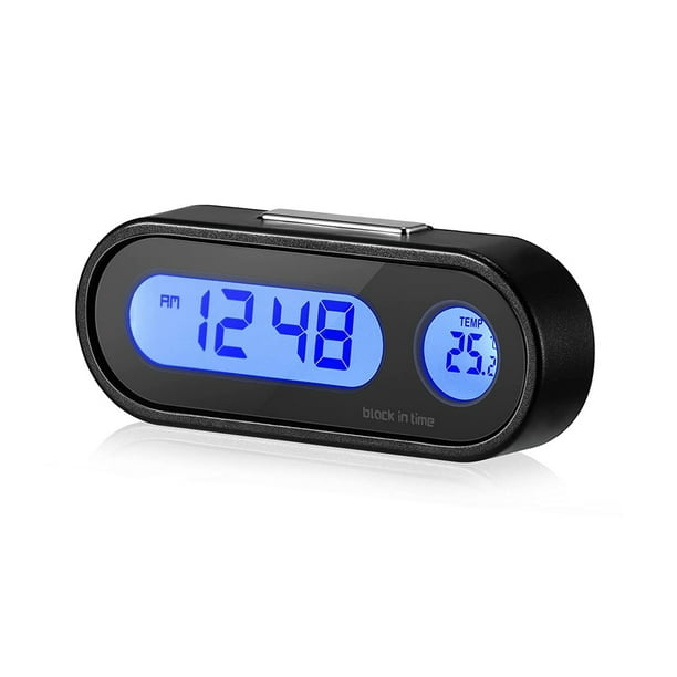 Sidaley Reloj Digital Interior para coche accesorios para vehiculos termometro multifuncional de tamano pequeno accesorio para relojes Paneles de instrumentos para automoviles Walmart en linea