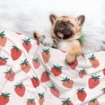 thumbnail image 3 of Yiaed Hand Drawn Strawberry Print Dog Blankets-Cat Blanket Washable for Couch Protection,Puppy Blanket, Soft Plush Reversible Throw Furniture Protector-Medium, 3 of 8