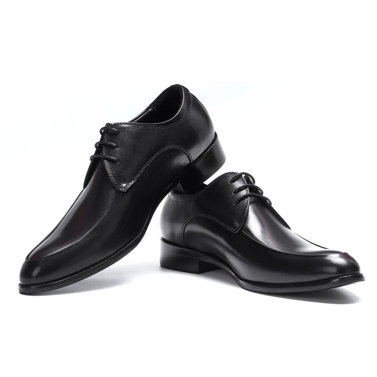 formal dress black shoes Santimon for Men Sleek Pointed Toe Lace-up Derby Shoes Business Oxford Shoes US 11.5 2026MEMORIAL
