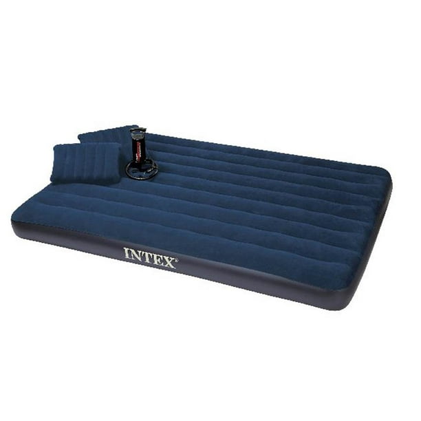 Intex Queen 8.75" Classic Downy Airbed Mattress with Combo Pump