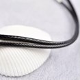 thumbnail image 4 of GKNET Black Wax Leather Cord Stainless Steel Rotary Clasp Necklace Choker Rope Je^ WY4-45cm-/-1mm, 4 of 9