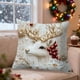 thumbnail image 4 of Funda de Almohada Navideña, Decoración Navideña, Decoración de Sofá, Almohada de Lino, Funda de Almohada para Sofá de Casa, Decoración Navideña, 45 X 45 Cm, 4 of 6