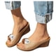 thumbnail image 5 of Amzcrzy Zapatos de mujer,Zapatos de mujer,Zapatillas de mujer, Sandalias informales con flores para mujer, con boca de pez, suela gruesa y tacón inclinado Sandalias Mujer Zapatillas De Casa, 5 of 5