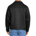 thumbnail image 3 of INSPIRE CHIC Men's Casual Coat Collared Zipper Outdoor Wear Vintage Suede Jacket M Black, 3 of 6