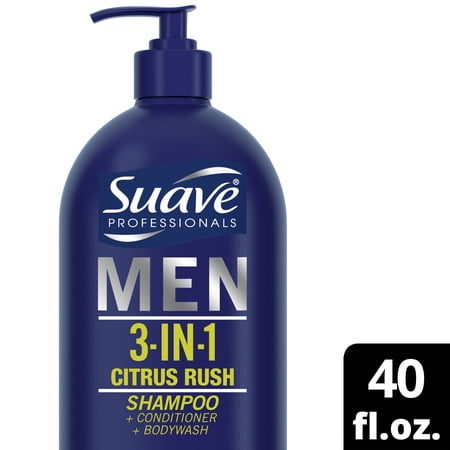 Suave Men 3 in 1 Shampoo Conditioner Bodywash Citrus Rush 40 oz