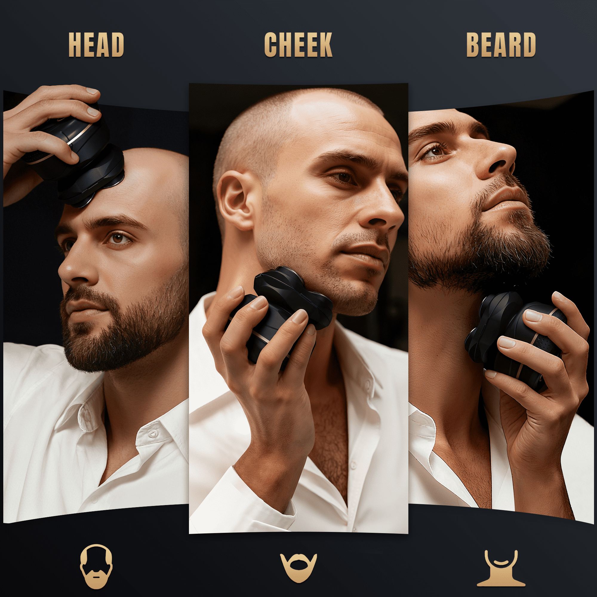OLOV Pro Head Shaver for Bald Men Wet and Dry Use - Waterproof Men's Head & Body Hair 360 Electric Razor, Skin-Friendly, Long Lasting & Easy to Clean, Gifts for Men