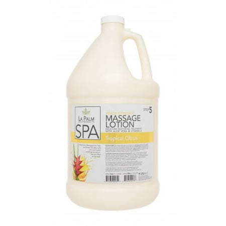 Healing Waters Spa - La Palm Spa Organic Healing Therapy Massage Lotion Tropical Citrus Moisture Restoring Treatment 1 Gallon