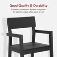 thumbnail image 4 of Patio Chair with Backrest, Outdoor Dining Chairs with All-Weather HIPS , 400 lbs Weight Capacity, Black, 4 of 9