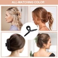 thumbnail image 4 of Pinzas para el pelo grandes, antideslizantes, grandes, mate, para cabello fino, fino y grueso, para mujeres y niñas, color negro, 4 of 5