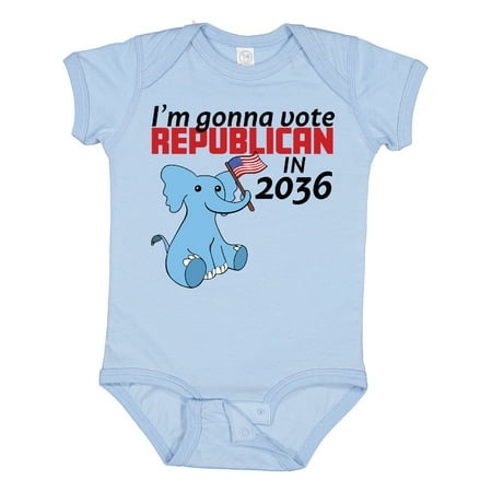 

Inktastic I m Gonna Vote Republican in 2036 Gift Baby Boy or Baby Girl Bodysuit