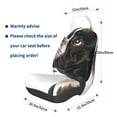thumbnail image 3 of Naloa Black And White Boston Terrier Car Seat Covers Universal Front Seat Coves for Car Accessories ,Padded Car Covers for Automotive, SUV, Truck, and Van, 3 of 5