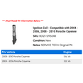 thumbnail image 2 of Ignition Coil - Compatible with 2004 - 2006, 2008 - 2010 Porsche Cayenne 2005 2009, 2 of 2