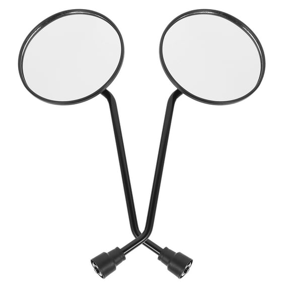 AURARMLET Handlebar Rearview Mirrors Black Glass 2Pcs Motorcycle Accessories