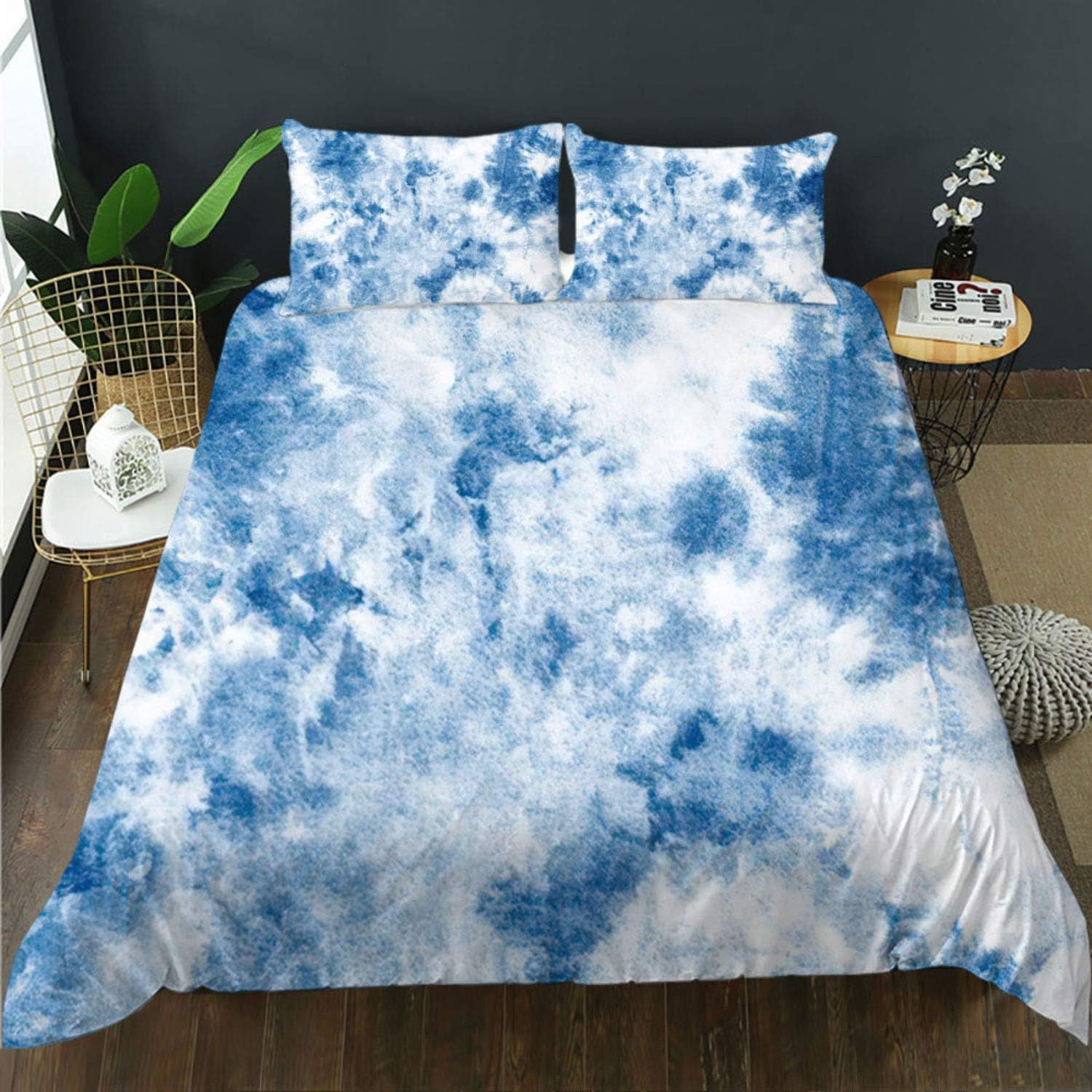 Spiral Tie Dye Bedding Sets Colorful Tie Dyed Duvet Cover Set Abstract Comforter Set for Teen