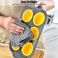 thumbnail image 5 of Silicone Muffin Pan, 6 Cups Muffin Pans with Metal Frame Nonstick Press to Easily Pop Out for Baking Homemade Muffins, Breads, Cupcakes, Egg Bites, BPA-Free Silicone Muffin Tin Cupcake Pan Mold,Red, 5 of 9