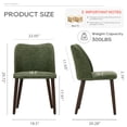 thumbnail image 3 of Sillas de comedor COLAMY tapizadas, 4 unidades, piel sintética, color verde, 3 of 4