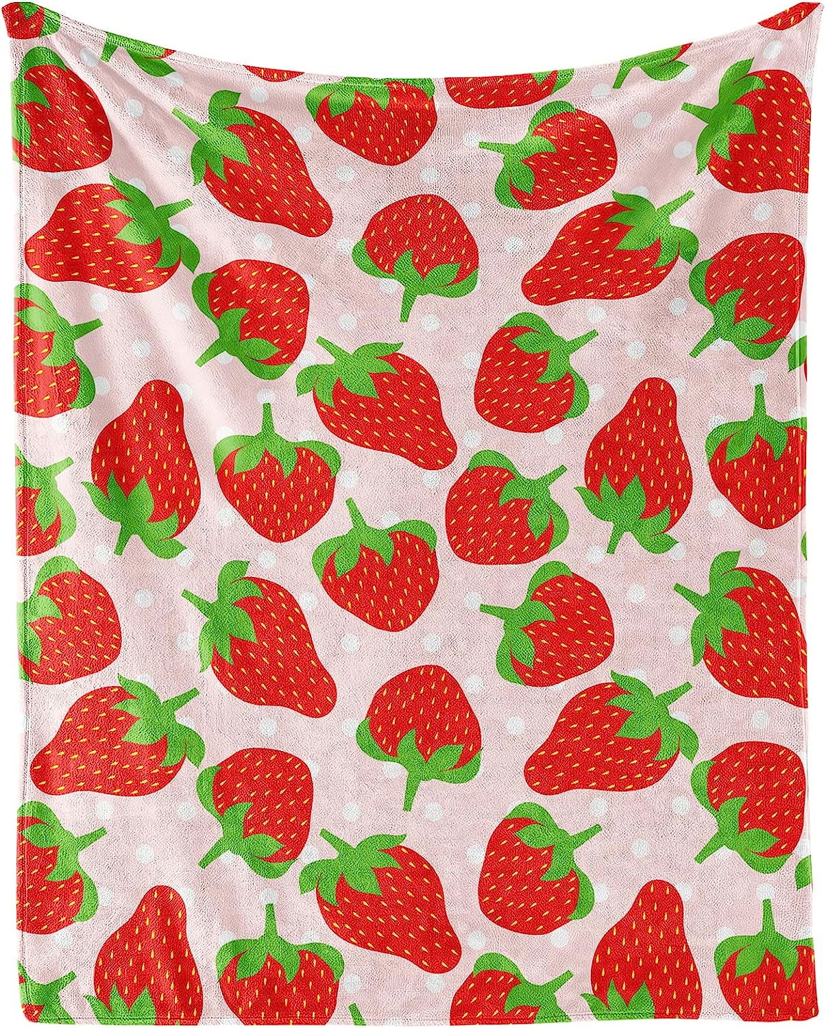 Strawberry Blanket Gifts, 40"x50" Fleece Blanket Lightweight, Soft