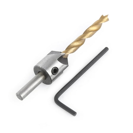 

Countersink Drill Bit Carpentry Woodworking Boring Tool Round Shank With Hex Key (5.5mm)
