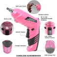 thumbnail image 4 of 47 in 1 Cordless Screwdriver, Portable Cordless Drills, 3.6V Rechargeable Electric Screwdriver Kit, Dual Position Handle with USB Cable LED Light for Home Office DIY Tools, 4 of 6
