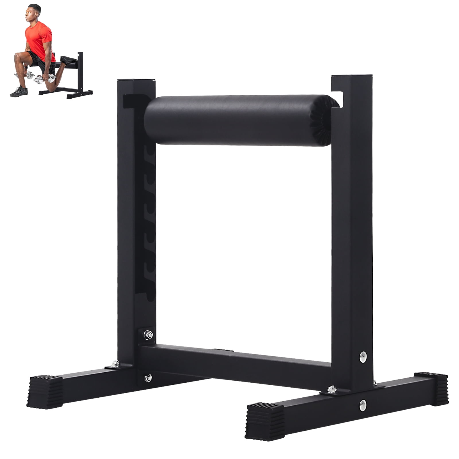 Garvee Bulgarian Split Squat Stand, 7-Level Adjustable Single Leg Squat Roller for Lunges and Strength Training, Heavy Duty Home Gym Fitness Equipment
