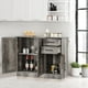 thumbnail image 3 of Buffet Alacena de Almacenamiento Costway organizador de Vajilla de Cocina con 2 Cajones y 2 Puertas consola Antigua para la Sala de Estar Armario de Entrada con Estante Ajustable, 3 of 5